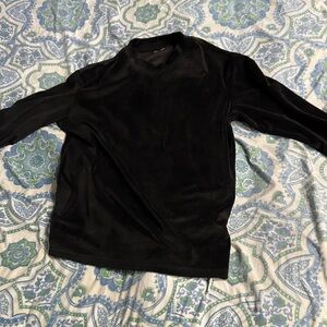 Fashion nova Black Velvet Long Sleeve Top